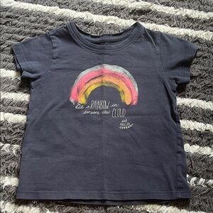 Tea Collection Navy Rainbow Tee size 3
